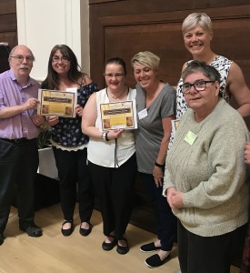 The Sunderland Team receive their Highly Commended certificates from judges Peter Allum and Pat Charlesworth